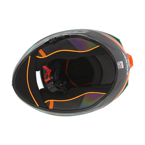 Axxis Hawk SV Integraal helm Spear B4 mat zwart groen oranje