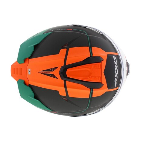 Axxis Hawk SV Integraal helm Spear B4 mat zwart groen oranje