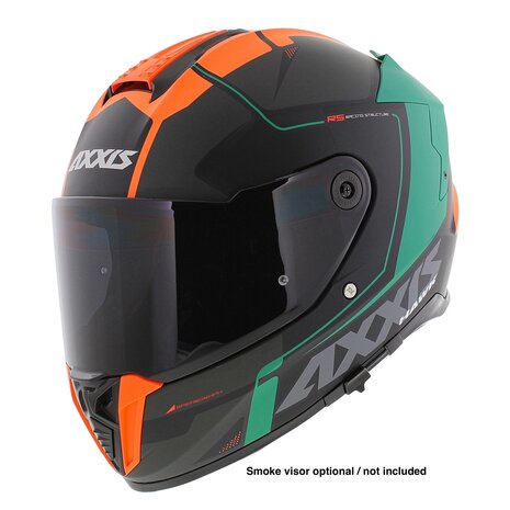 Axxis Hawk SV Integraal helm Spear B4 mat zwart groen oranje