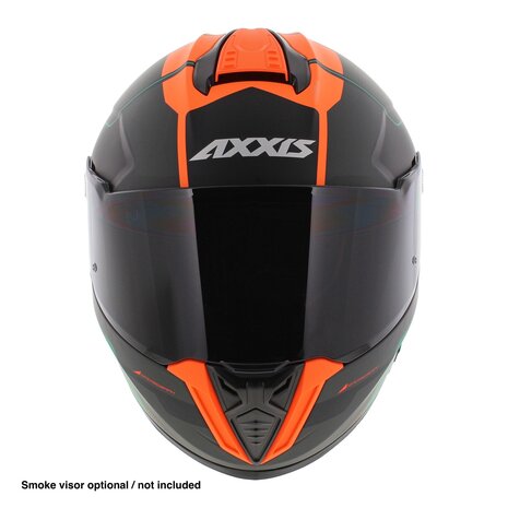 Axxis Hawk SV Integraal helm Spear B4 mat zwart groen oranje