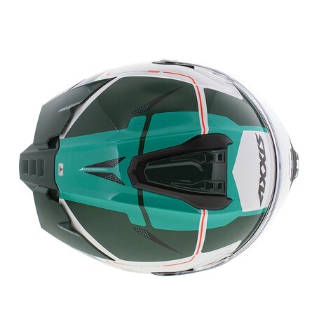 Axxis Hawk SV Integraal helm Spear A6 glans groen wit blauw