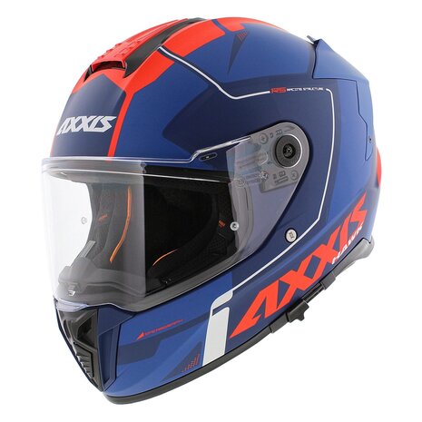 Axxis Hawk SV Integraal helm Spear C5 mat blauw rood