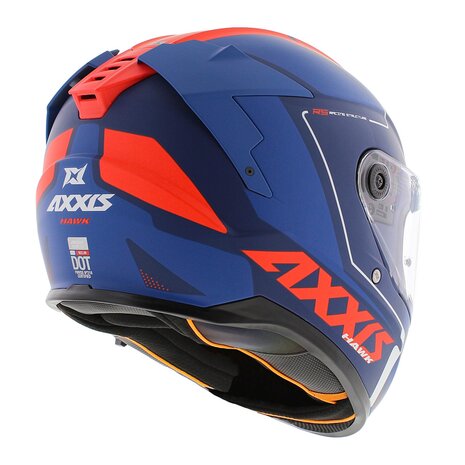 Axxis Hawk SV Integraal helm Spear C5 mat blauw rood
