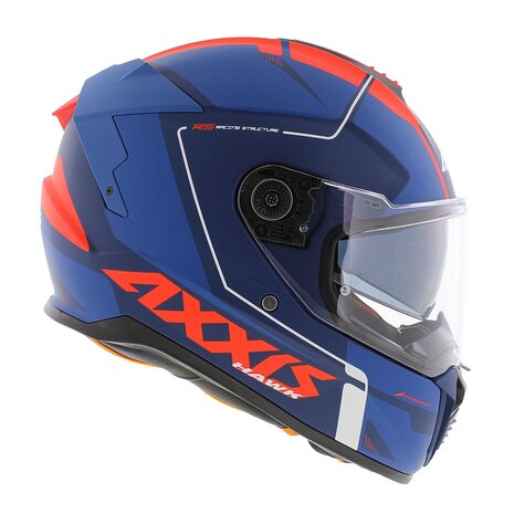 Axxis Hawk SV Integraal helm Spear C5 mat blauw rood