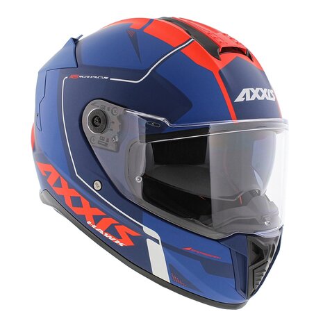 Axxis Hawk SV Integraal helm Spear C5 mat blauw rood