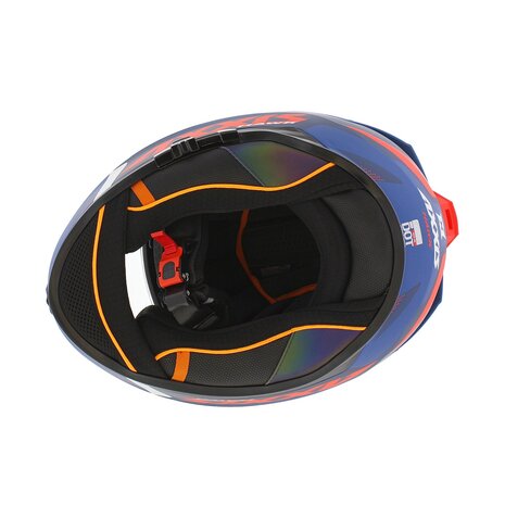 Axxis Hawk SV Integraal helm Spear C5 mat blauw rood