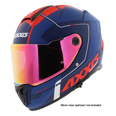 Axxis Hawk SV Integraal helm Spear C5 mat blauw rood