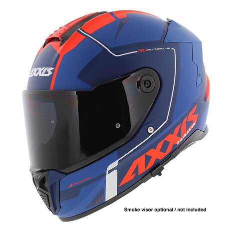 Axxis Hawk SV Integraal helm Spear C5 mat blauw rood