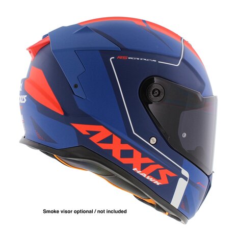 Axxis Hawk SV Integraal helm Spear C5 mat blauw rood