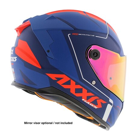 Axxis Hawk SV Integraal helm Spear C5 mat blauw rood