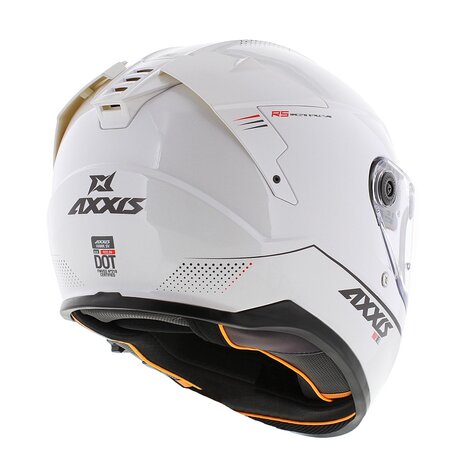 Axxis Hawk SV Integraal helm solid glans parel wit