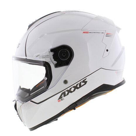 Axxis Hawk SV Integraal helm solid glans parel wit