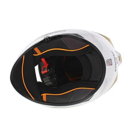 Axxis Hawk SV Integraal helm solid glans parel wit