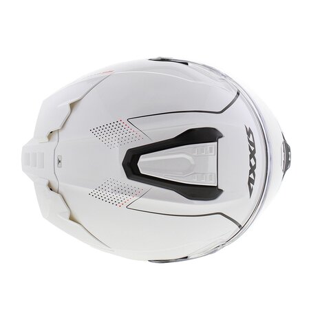 Axxis Hawk SV Integraal helm solid glans parel wit