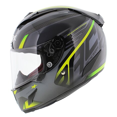 Shark Race-R Pro Carbon Aspy Integraalhelm - Carbon antraciet geel