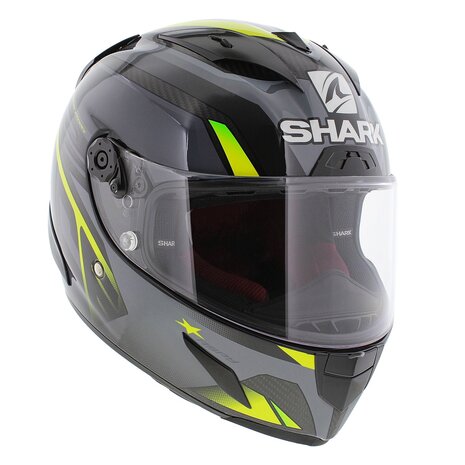 Shark Race-R Pro Carbon Aspy Integraalhelm - Carbon antraciet geel