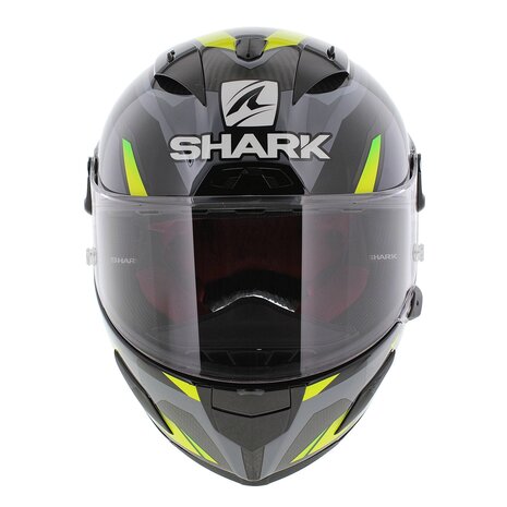 Shark Race-R Pro Carbon Aspy Integraalhelm - Carbon antraciet geel