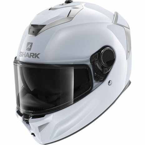 Shark Spartan GT motorhelm solid glans wit zilver