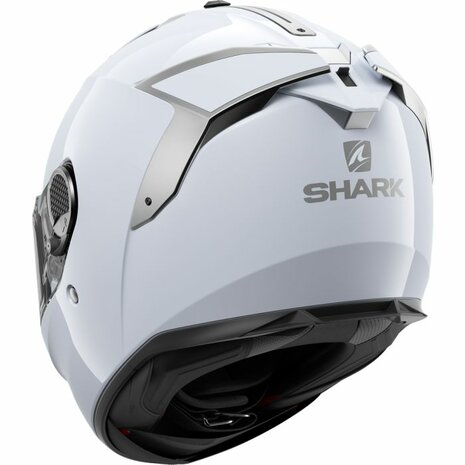 Shark Spartan GT motorhelm solid glans wit zilver