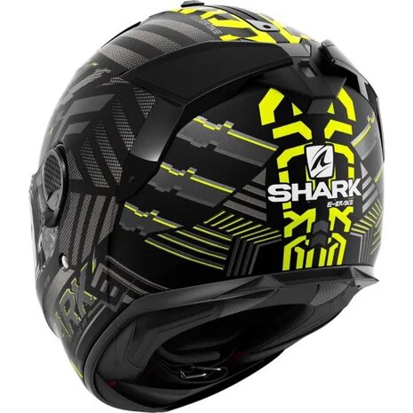 Shark Spartan GT Helm E-Brake mat zwart geel - Motorhelm