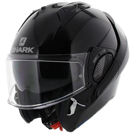 Shark EVO-GT systeemhelm motorhelm glans zwart - Maat XS