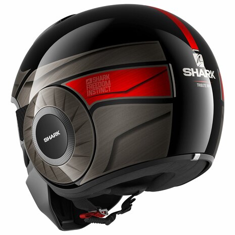 Shark Street Drak helm - Tribute RM glans zwart rood - Maat XS 