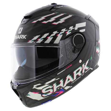 Shark Spartan GT helm E-Brake mat zwart blauw - integraal motorhelm