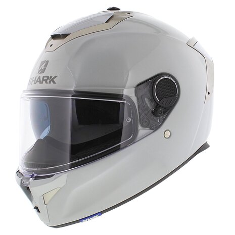 Shark Spartan GT motorhelm solid glans wit zilver