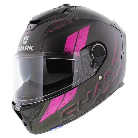 Shark Spartan GT Helm - Ryser mat zwart roze - Motorhelm