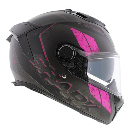 Shark Spartan GT Helm - Ryser mat zwart roze - Motorhelm