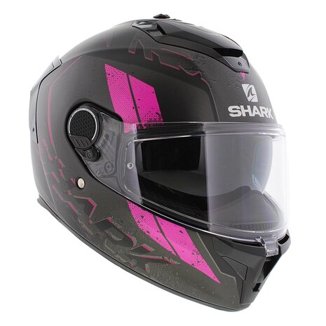 Shark Spartan GT Helm - Ryser mat zwart roze - Motorhelm