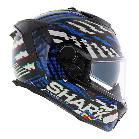 Shark Spartan GT Helm E-Brake - Glans zwart blauw geel