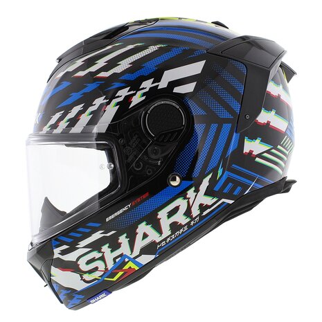 Shark Spartan GT Helm E-Brake - Glans zwart blauw geel