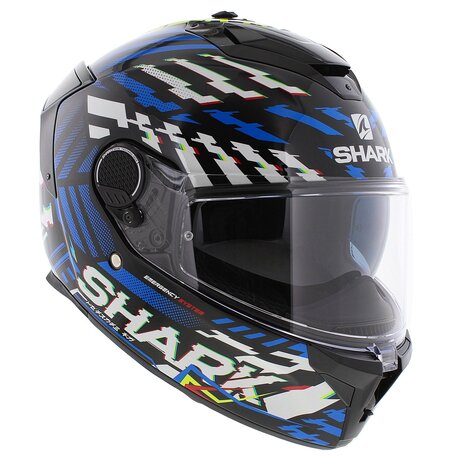 Shark Spartan GT Helm E-Brake - Glans zwart blauw geel