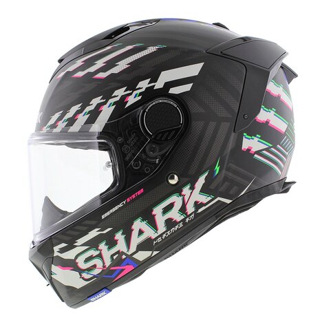 Shark Spartan GT helm E-Brake mat zwart blauw - integraal motorhelm