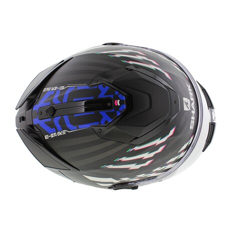 Shark Spartan GT helm E-Brake mat zwart blauw - integraal motorhelm