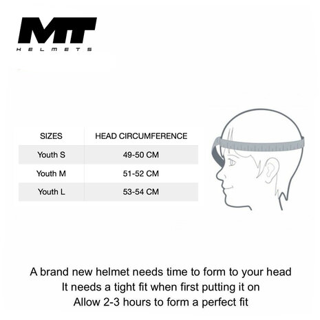 MT Stinger 2 kinder integraalhelm solid mat zwart