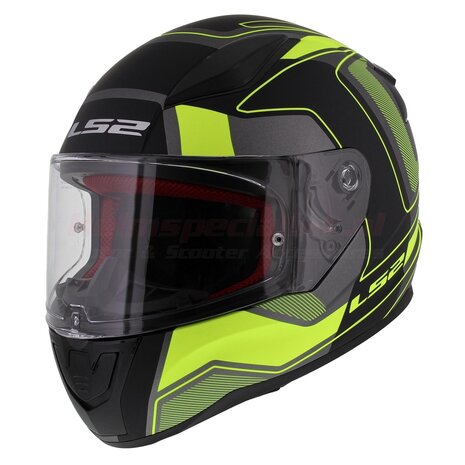 LS2 FF353 Rapid Carrera mat zwart fluor geel