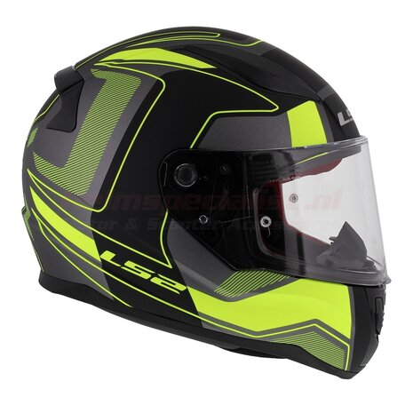 LS2 FF353 Rapid Carrera mat zwart fluor geel