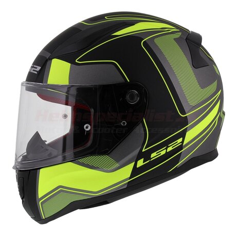 LS2 FF353 Rapid Carrera mat zwart fluor geel