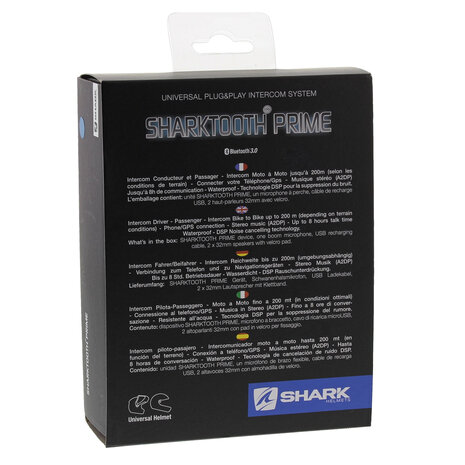 Shark Sharktooth Prime Bluetooth Communicatiesysteem