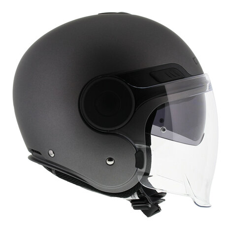 Caberg Jet Uptown mat antraciet - Maat XS - Motorhelm / Scooterhelm
