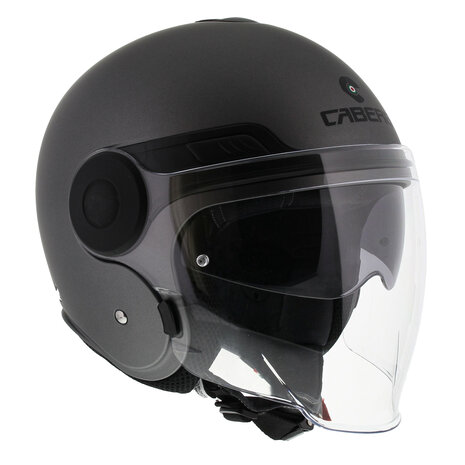 Caberg Jet Uptown mat antraciet - Maat XS - Motorhelm / Scooterhelm