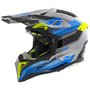 Airoh Aviator 3 AMS² Wave glans zilver blauw geel