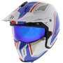 MT Streetfighter SV Twin helm Glans Wit Blauw Rood