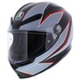AGV K6 Flash Motorhelm Mat Zwart Rood Zilver