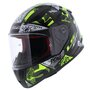 Kinderhelm LS2 FF353 Rapid mini Vignette glans zwart fluor geel - Maat kinder S / 47-48 CM