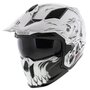 MT Streetfighter SV Darkness helm glans zwart wit