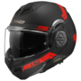 LS2 FF906 Advant Bend systeemhelm mat zwart rood - Maat XS
