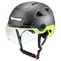 Vito E-Light helm met vizier mat zwart geel voor E-bike / Speed Pedelec / Snorfiets